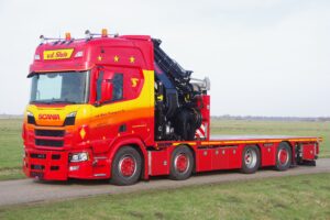 SCANIA 8x2 Wide Spread met HIAB IQ1188 lv 1 gw